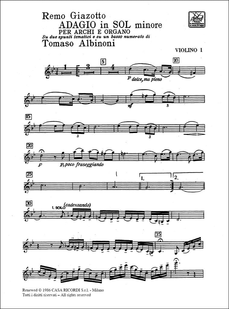 Adagio in sol minore (g minor)